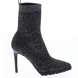 Brand New Mix No. 6 Desirae Black Sparkle Stretch High Heel Boots Bootie Size 8